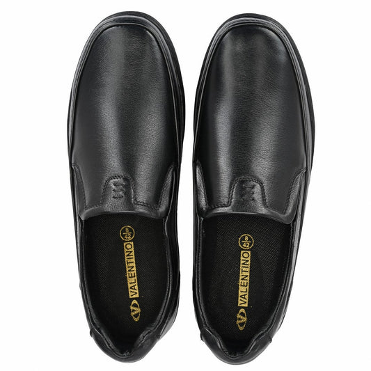 Men Premium Leather Black Slip-On Formal Shoes (Fit-01)