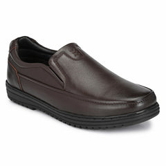 Men Premium Leather Brown Slip-On Formal Shoes (Fit-01)