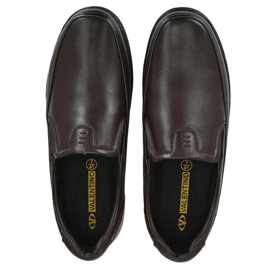 Men Premium Leather Brown Slip-On Formal Shoes (Fit-01)