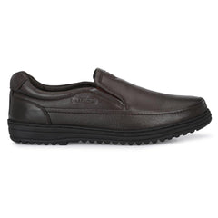 Men Premium Leather Brown Slip-On Formal Shoes (Fit-01)