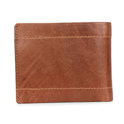 West Port Men's Genuine Leather Wallet – Classic Design with Ample Storage (M-WT-ISC-11-COGNAC-MEDIUM)
