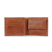 West Port Men's Genuine Leather Wallet – Classic Design with Ample Storage (M-WT-ISC-11-COGNAC-MEDIUM)