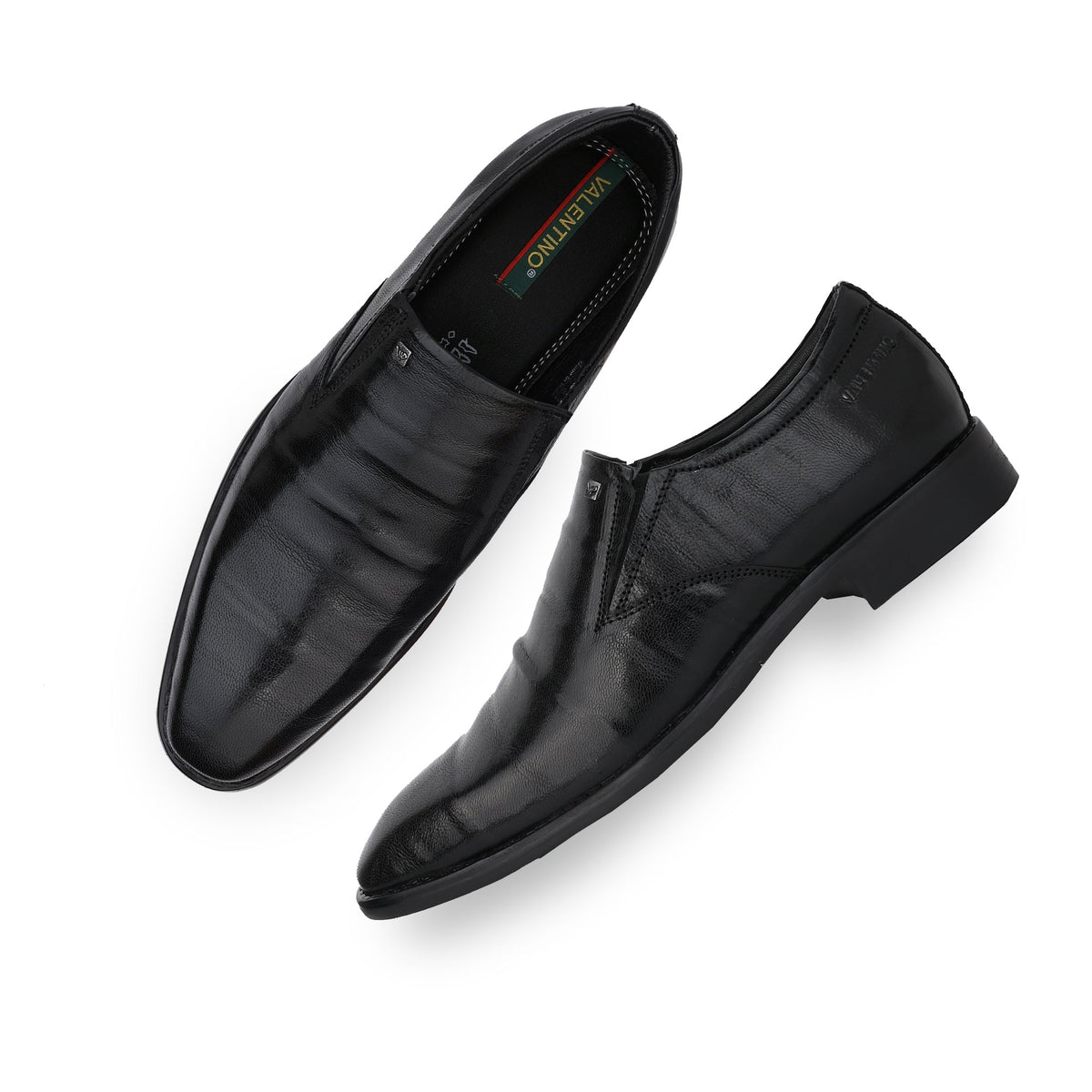 Men Premium Leather Black Slip-On Formal Shoes (Giness-21)