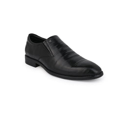 Men Premium Leather Black Slip-On Formal Shoes (Giness-21)