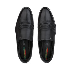 Men Premium Leather Black Slip-On Formal Shoes (Akme-11)