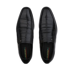 Men Premium Leather Black Slip-On Formal Shoes (Giness-21)