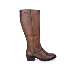 Women Premium Leather Zipper Boots (W-HALLE-97-BRUSHOFF)