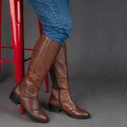 Women Premium Leather Zipper Boots (W-DreamGirl-97-Brushoff)