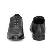 Men Premium Leather Black Formal Oxford Shoes (Reform-52-Black)