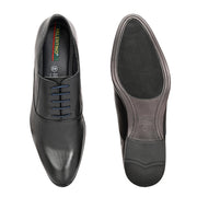 Men Premium Leather Black Formal Oxford Shoes (Reform-52-Black)