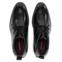 Men Premium Leather Black Lace-Up Formal Derby Shoes (Insta-75B)