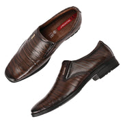 Men Premium Leather Brown Slip-On Formal Shoes (NewTop-23-Brown)