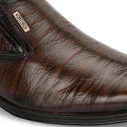 Men Premium Leather Brown Slip-On Formal Shoes (NewTop-23-Brown)
