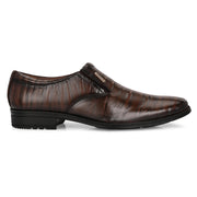 Men Premium Leather Brown Slip-On Formal Shoes (NewTop-23-Brown)