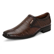 Men Premium Leather Brown Slip-On Formal Shoes (NewTop-23-Brown)