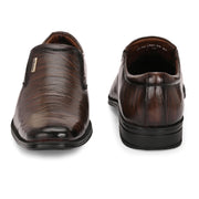 Men Premium Leather Brown Slip-On Formal Shoes (NewTop-23-Brown)