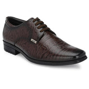 Men Premium Leather Brown Lace-Up Formal Derby Shoes (NewTop-63-Brown)