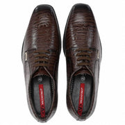 Men Premium Leather Brown Lace-Up Formal Derby Shoes (NewTop-63-Brown)
