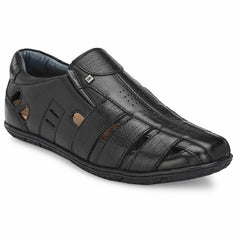 Valentino Men's Genuine Leather Sandals with Cushioned Footbed and Durable Rubber Sole (ROME-13)