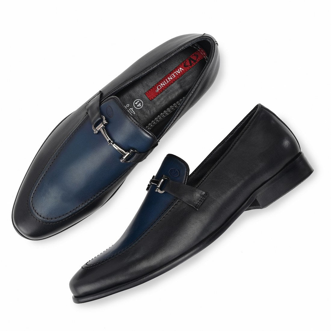 FACT-23 MEN LEATHER BLUE FORMAL SLIP ON LOGFER