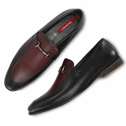 Men Premium Leather Bordo Slip-On Formal Shoes (Fact-23)