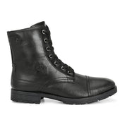 Men Premium Leather Hi Ankle Zipper Boot (V-Rockstar-99-Black)