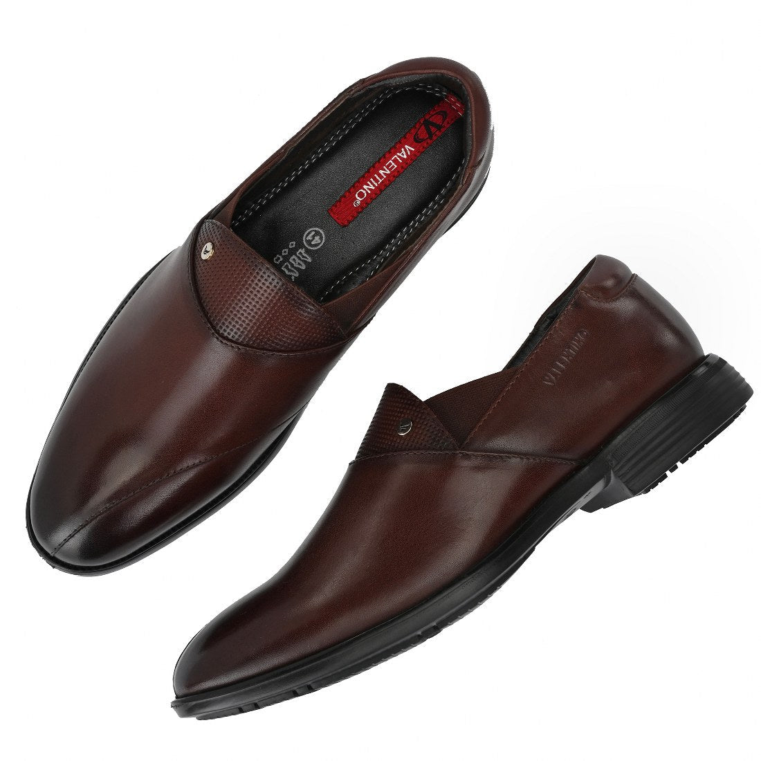 Men Premium Leather Brown Slip-On Formal Shoes (Exicom-14)