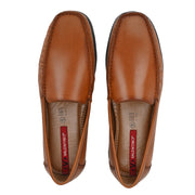 Men Premium Leather Tan Slip on Loafer (V-Class-01-Tan)