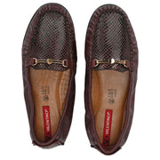 Women Premium Leather Bordo Formal Slip On Flexible Loafer (W-Flexy-12-Bordo)