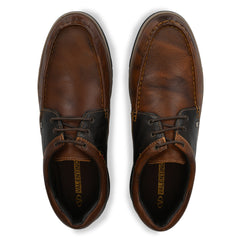 Men Premium Leather Casual Derby Shoes (Danial-55-TanWood)