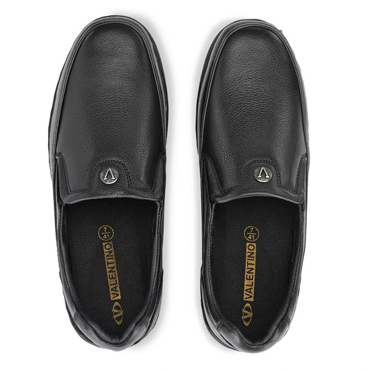 Men Premium Leather Black Slip-On Formal Shoes (Fit-02)