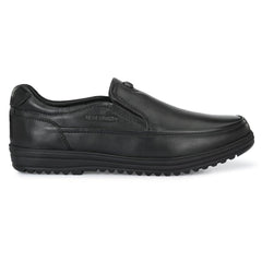 Men Premium Leather Black Slip-On Formal Shoes (Fit-02)