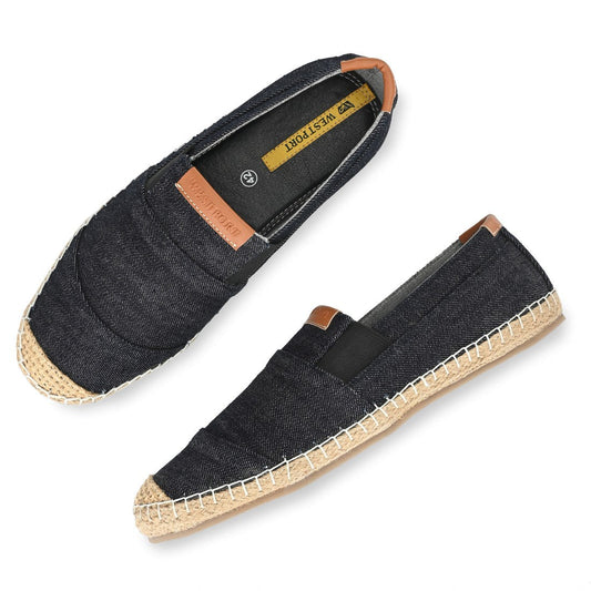 DONEAR-21 MEN BLACK CASUAL SLIP ON