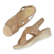 Women Premium Leather Nude Color Sandals (W-HR-Frisco-61-Nude)