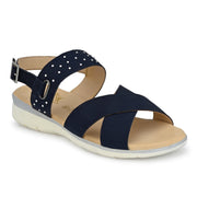 Women Premium Leather Blue Sandals (W-HR-Tempe-55-Blue)