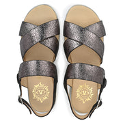 Women Premium Leather Foil 14 Puter Sandals (W-HR-Tempe-55-Foil14Puter)