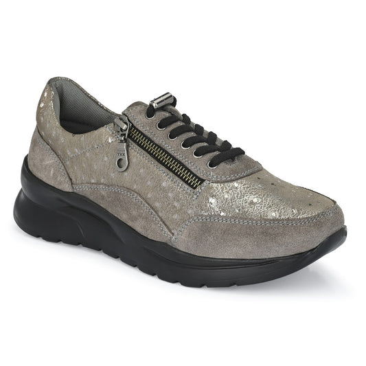 Women Premium Leather Grey Party Wear Shoes (W-Rio-11-Grey)