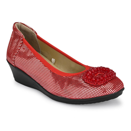 Women Premium Leather Red Bellies (W-Jacqueliene-01-Red)