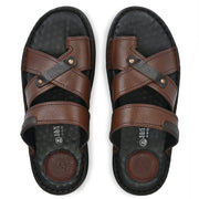 Men Premium Leather Moca/Cherry Casual Slipper (Challenge-26-Mocca-Cherry)