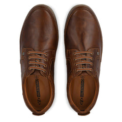 Men Premium Leather Casual Derby Shoes (Danial-51-TanWood)