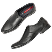 Men Premium Leather Black Slip-On Formal Shoes (Reform-21-Black)