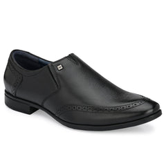 Men Premium Leather Black Slip-On Formal Shoes (Ramky-21)