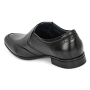 Men Premium Leather Black Slip-On Formal Shoes (Reform-21-Black)