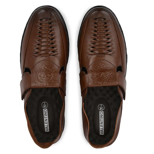 Men Premium Leather Mocca Slip-On Formal Shoes (Rome-35)