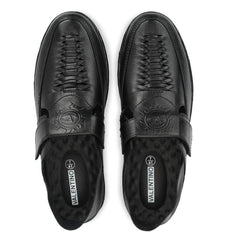 Men Premium Leather Black Slip-On Formal Shoes (Rome-35)