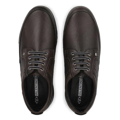 Men Premium Leather Grey Casual Derby Shoes (Danial-51-Grey)