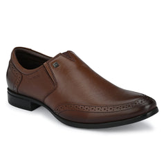 Men Premium Leather Mocca Slip-On Formal Shoes (Ramky-21)