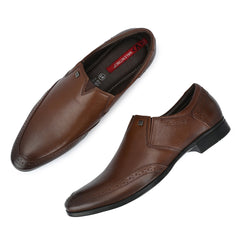 Men Premium Leather Mocca Slip-On Formal Shoes (Ramky-21)