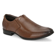 Men Premium Leather Mocca Slip-On Formal Shoes (Reform-21-Mocca)