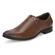 Men Premium Leather Mocca Slip-On Formal Shoes (Reform-21-Mocca)